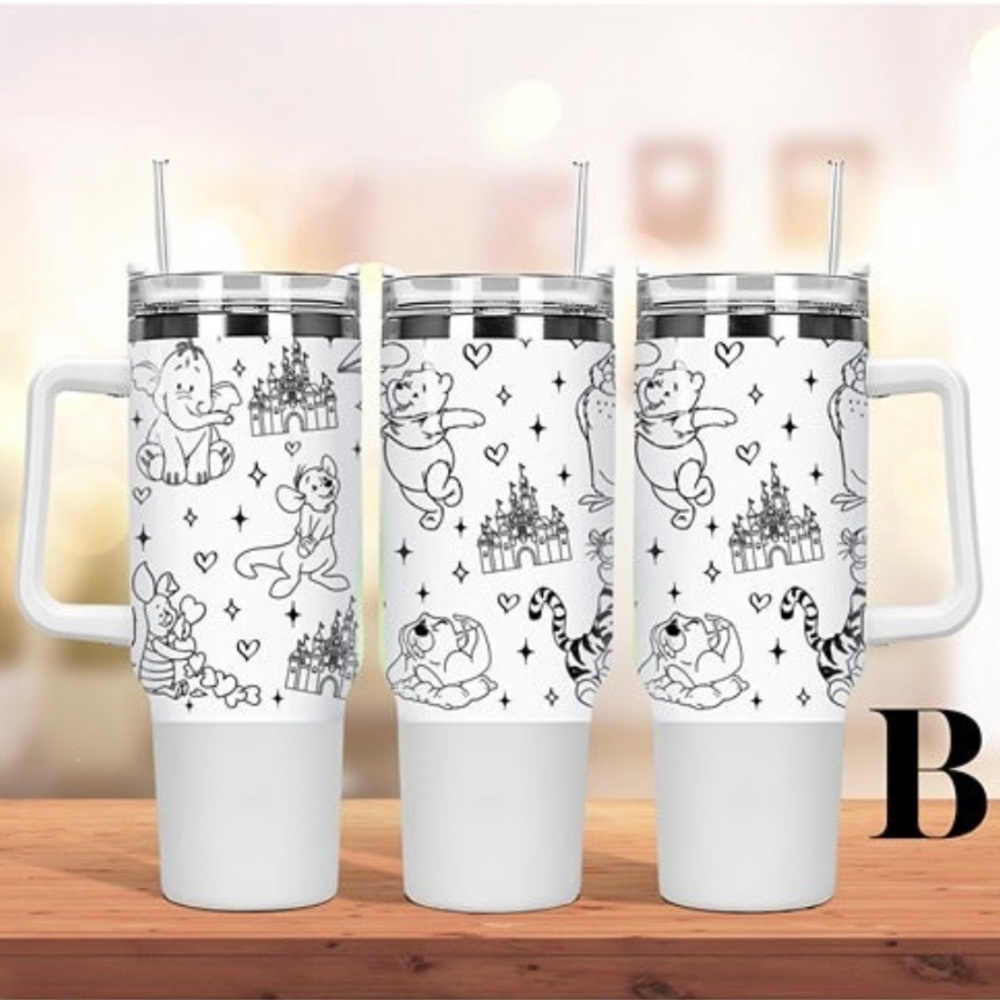 Custom Disney Winnie the Pooh Brand new 40 oz double wall stainless travel tumbl - Picture 3 of 11